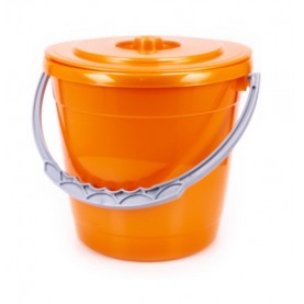 Ведро 5л. (Оранжевый, с крышкой) (арт. 2802) 1/1