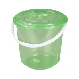 Ведро 5л. (Зеленый прозрачный с крышкой) (арт. 2802) 1/1