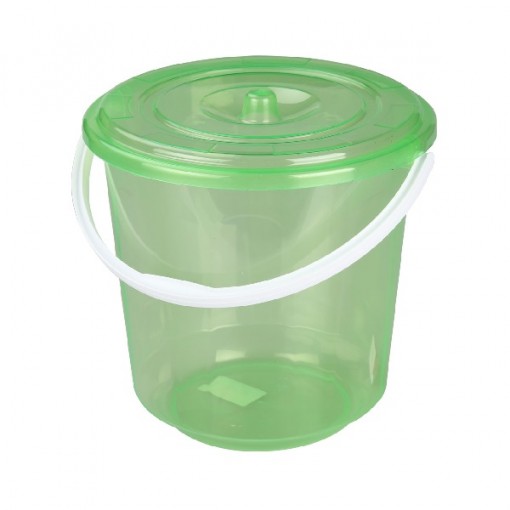 Ведро 5л. (Зеленый прозрачный с крышкой) (арт. 2802) 1/1