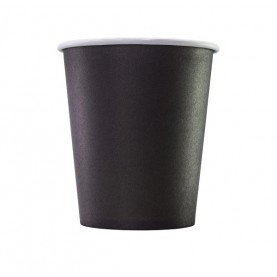 Стакан бумаж 200мл д/гор d80 черный РП (1/1000/50шт)