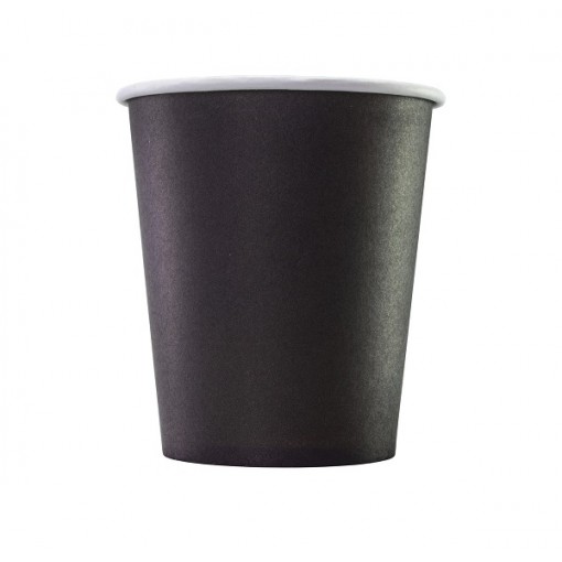 Стакан бумаж 200мл д/гор d80 черный РП (1/1000/50шт)