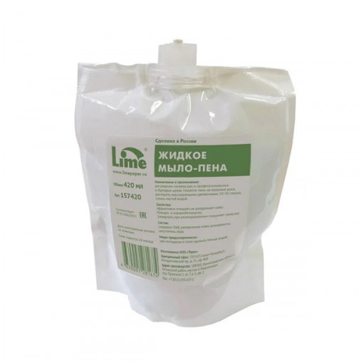 Жидкое мыло-пена Lime в мягких картриджах (420 мл)  (арт. 157420)