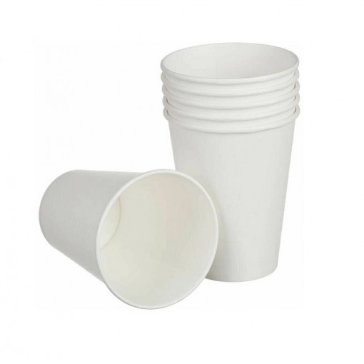 Стакан 350 мл БЕЛЫЙ Д90 картон, бумажн. 1-слойн (50/1000) ЮНИ/ЛП  (арт. 430-260)