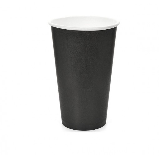 Стакан бумаж 400мл д/гор d90 черный РП (1/1000/50шт)