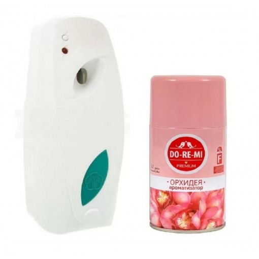 Набор автоматический диспенсер и освежитель ДО РЕ МИ Орхидея 250мл 