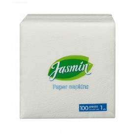 Салфетка 100 л белая "Жасмин" (25)