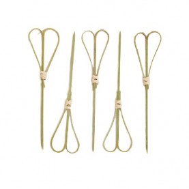 Пика 12 см бамбук "Сердце"(петля) 100шт. (30) (арт.12250)