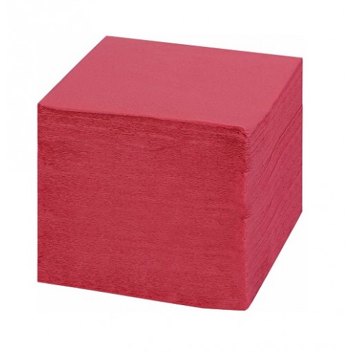 Салфетки Бумажные 400л - 100 % целлюлоза интенсив (красная) 1/5