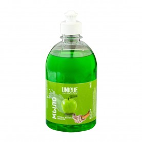 Жидкое мыло с дозатором UNIQUE - ЯБЛОКО 500мл пуш пул 1/12 (арт.U-592)