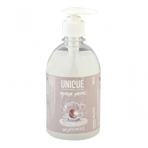 КРЕМ мыло с дозатором UNIQUE - ЖЕМЧУЖНОЕ 500мл насос  1/12 (арт.U-281)