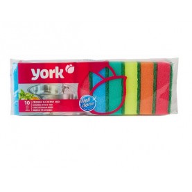 Губки д/посуды YORK МИНИ 10шт. 80*20*60 (60) (арт.030050)