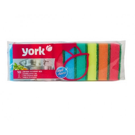 Губки д/посуды YORK МИНИ 10шт. 80*20*60 (60) (арт.030050)