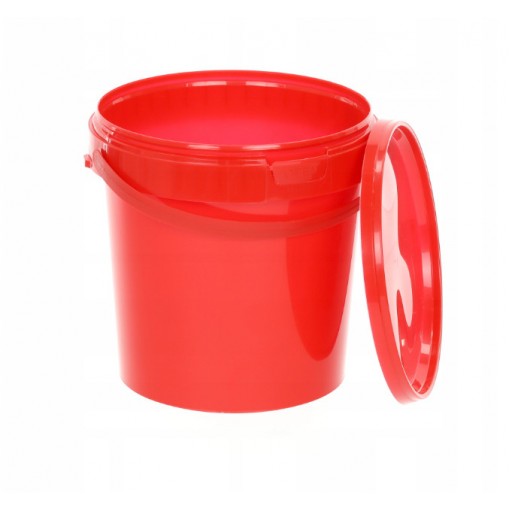 Ведро 10л. пластиковое  крышкой, пищевое  МИКС (5)