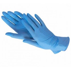 Перчатки нитриловые текстурир. неопудр. "Усиленные" М голубые ADM 100шт(50пар)1/10