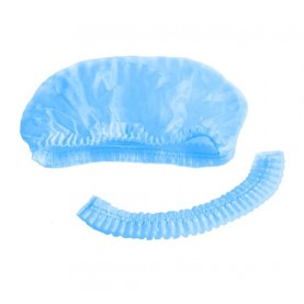 Шапка - Шарлотта спанбонд(голубая) 100 шт. 1/100 (арт. А100)