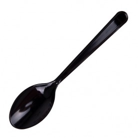 Ложка одноразовая столовая ЧЕРНАЯ 180мм, КОМПЛЕКТ 50  шт ПРЕМИУМ (20) (арт. 18000)