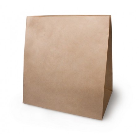 Пакет бумажный крафт 34х32х20 на вынос 1/500 (арт.21-9016)