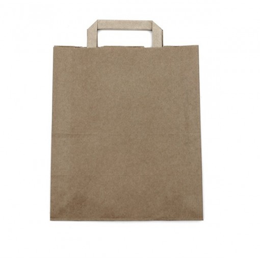 Пакет-сумка крафт29х24х14 см б/п  с плоскими ручками 300/1 (арт.22-7002)