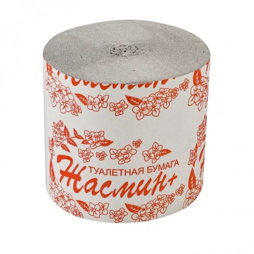 Бумага туалетная бытовая серая б/втулки Жасмин 50 м (28)