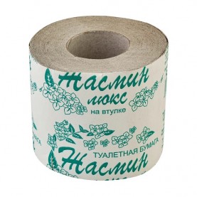Бумага туалетная бытовая серая на втулке Жасмин (28) (арт.53055)