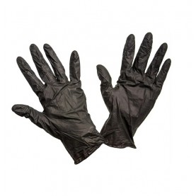 Перчатки виниловые черные - XL 100шт. 1/10 