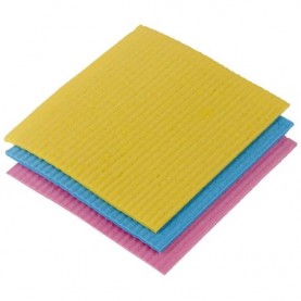 Салфетка влаговпитывающая губч.- 3 шт 15*15см (3 цвета) (150) (арт. 23-0024)